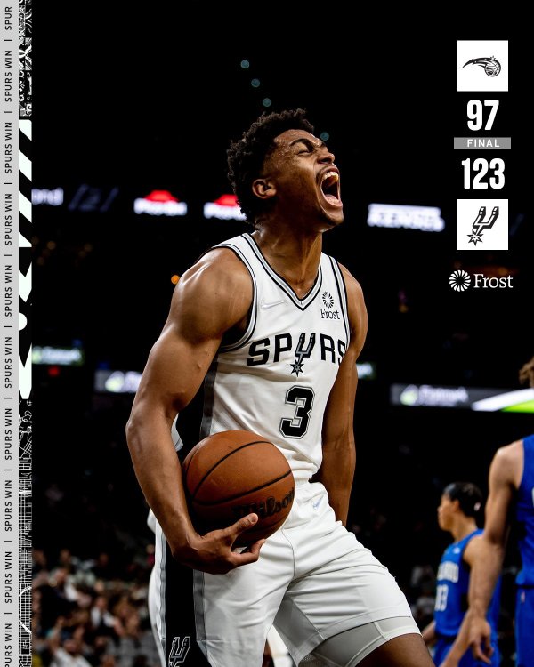 <a href=/gaoqinglanqiu/spurs/ target=_blank class=infotextkey>马刺</a>123-97大胜魔术 瓦塞尔19分 珀尔特尔12+13